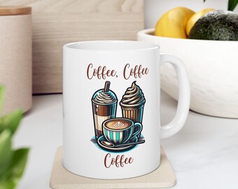 Café, Taza de Café, Taza de Café Divertida, Taza de Té, Regalo para Amantes del Café, Regalo para Él o Ella, Taza de Cerámica con Frase de Café