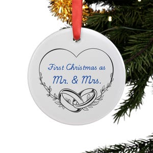 Personalized First Christmas Mr & Mrs Acrylic Ornament