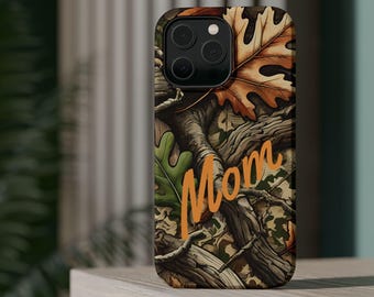 Camo iPhone Case, Personalized Tough Case for 17, 16, 15, 14, Gift for Mom, Best Friend, Personalized Gift, Magnet Phone Case