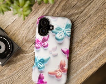 3D Butterfly iPhone Case: MagSafe Compatible, Protective Phone Cover