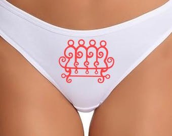 Tangas suaves de algodón blanco con sigilos de Goetia