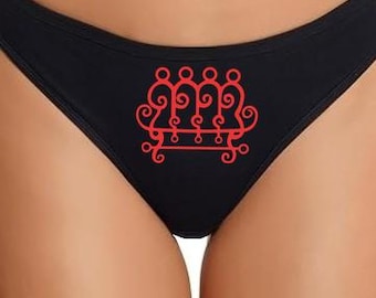 Tangas suaves de algodón negro con sigilos de Goetia