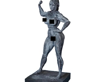 Iron Grace – Female Bodybuilder in Triumph | Sculpture