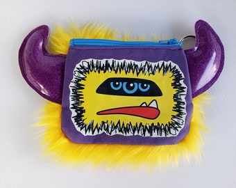 Monsters - coin purse - furry - fun - humor - gift