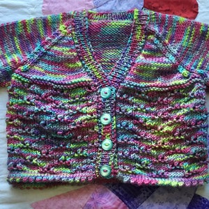 Hand Knitted Baby Cardigan to fit 1 to 2 Years