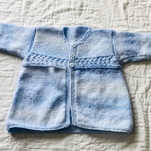 Hand Knitted Cardigan to fit 6 12 Month Baby image 1