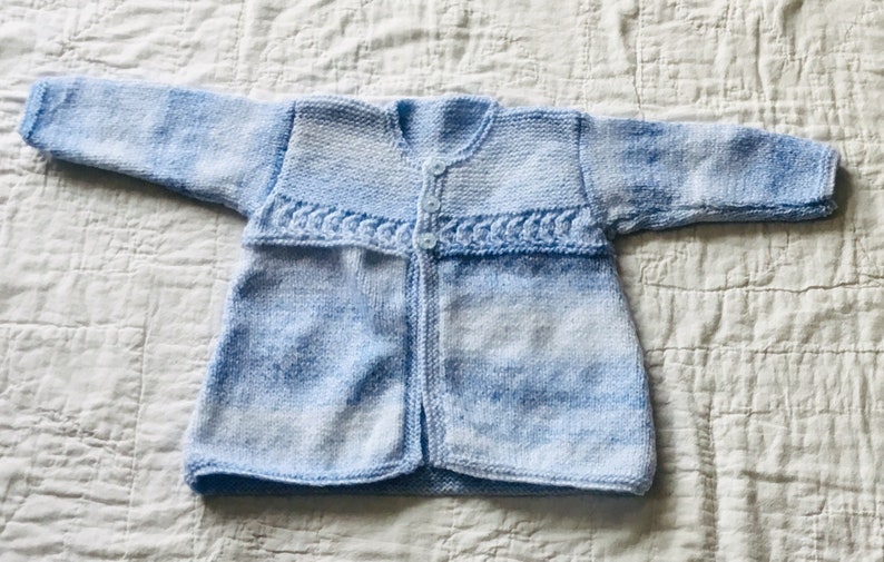 Hand Knitted Cardigan to fit 6 12 Month Baby image 1