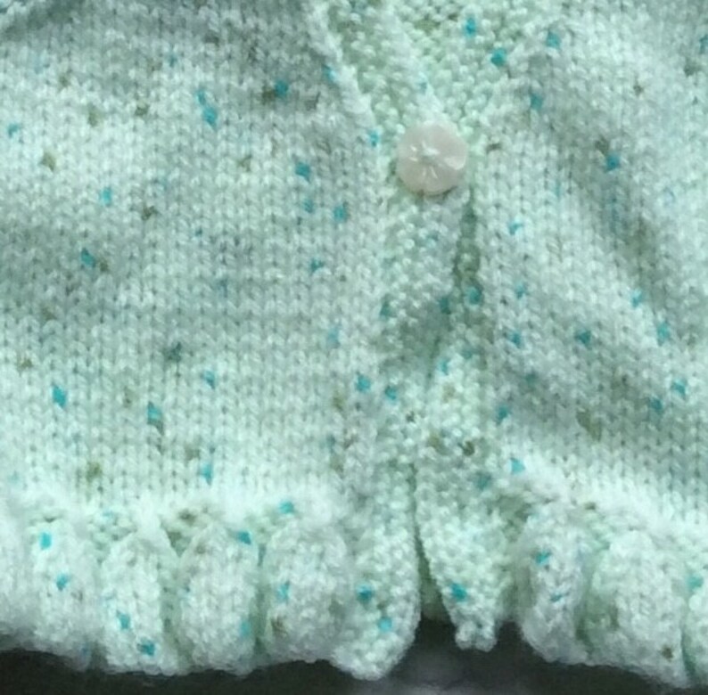 Hand Knitted Cardigan to fit 0 to 3 Month Baby