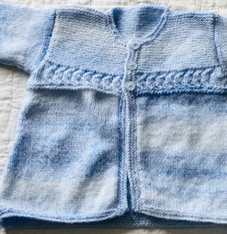 Hand Knitted Cardigan to fit 6 12 Month Baby image 2