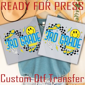 Back To School Ready to Press, 3rd Grade Dtf, Third Grade Dtf, Vacation Dtf, Third Grade Screen Prints, Teacher Dtf, Back To School Transfer