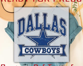 Dallas Cowboys DTF Transfer: Game Day Football Shirt, Ready to Press