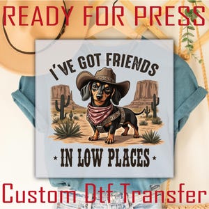 Western DTF Transfers Ready to Press, Western Dog Cowboy Dtf Ready To Press, Cowboy Dtf Transfers, Western DTF, Cowboy Family Dtf Transfer