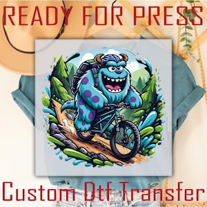 Monster Dtf Transfer Ready For Press, Disney Monster Ready to Press, Disney Family Dtf, Heat Press, Disney Character Dtf Heat Transfers