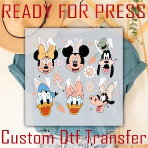 Disney Friends 2025 Dtf Transfer Ready To Press, Disney Characters 2025 Dtf Transfer, Family Matching Dtf Transfer, Disney Dtf, Heat Press