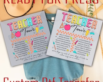 Teacher Tour DTF Transfer, Teacher's Day Gift