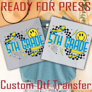 5th Grade Teacher DTF Transfer: Back To School Iron-On