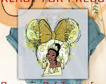 Princess Tiana DTF Transfer, Disney Princess Ready to Press, Family Trip Iron On