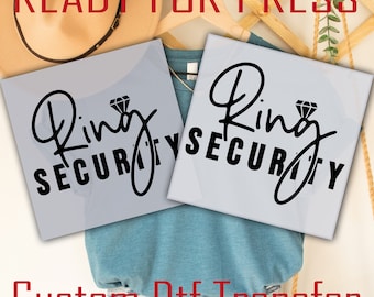 Ring Security DTF Transfer: Bride Squad Heat Transfer, Ready to Press