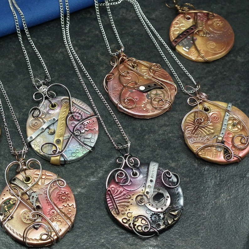 TUTORIAL Steampunk Polymer Clay pendant/ornament Instructions Etsy