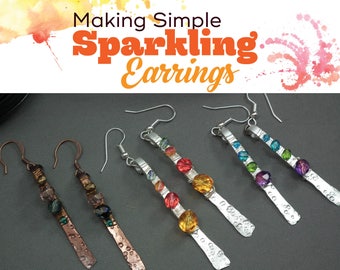 TUTORIAL: Sparkling Aluminum Earrings (Wire-Wrapped Earring Instructions)