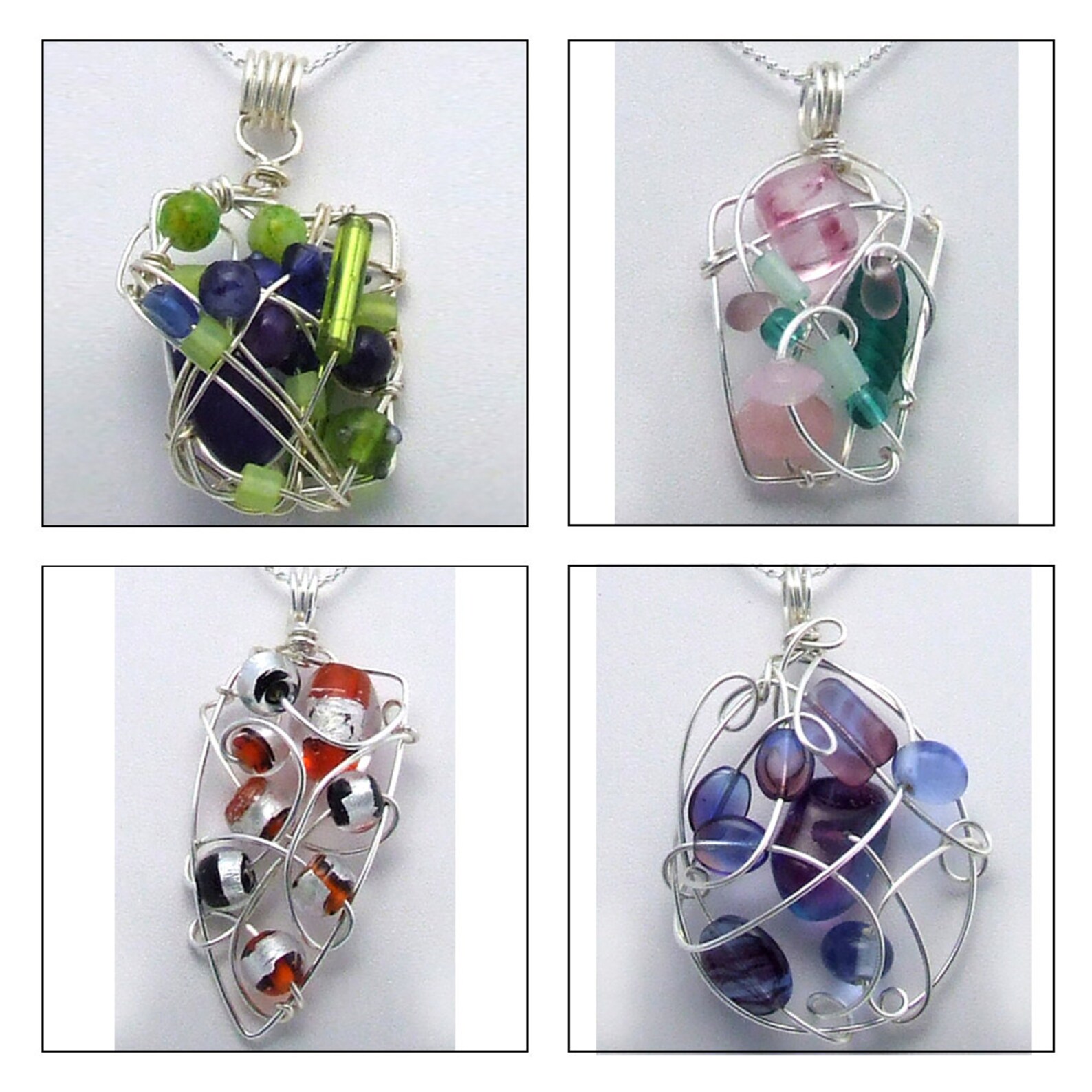TUTORIAL: Mosaic Bead Pendant (wire-wrapped Pendant Instructions) - Etsy