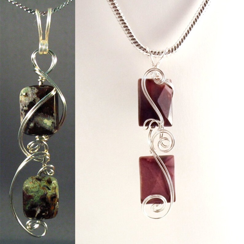 TUTORIAL: Double Rectangle Wire-Wrapped Pendant Instructions image 2