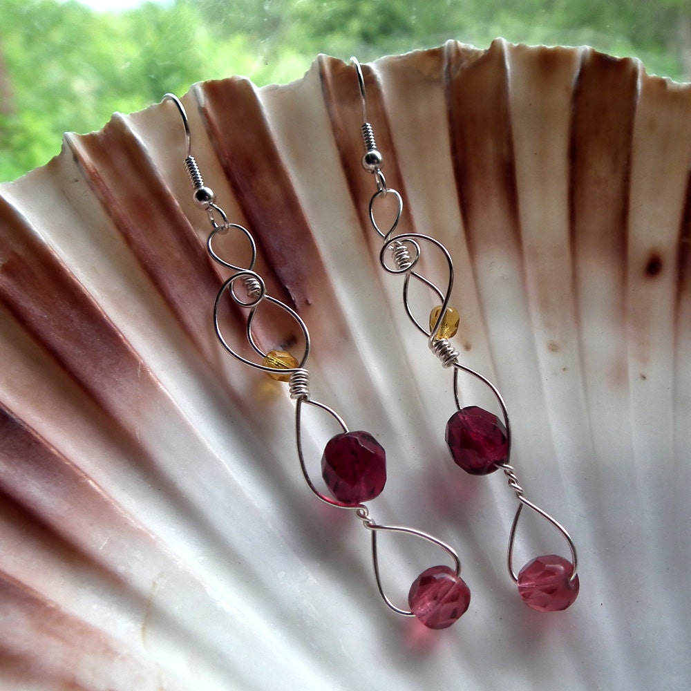 TUTORIAL Simple Twisted Earrings wirewrapped Earring Instructions Etsy