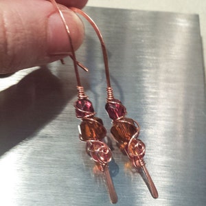 TUTORIAL: Copper Earrings & Production Techniques Wire-Wrapped Earring Instructions image 3