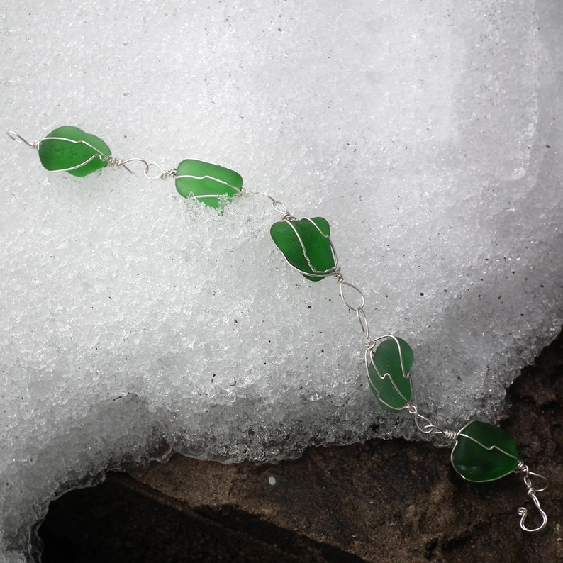 TUTORIAL: Chunky Beach Glass Bracelet or Necklace Wire-Wrapped Instructions image 3