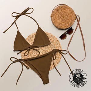 Brown String Bikini – Eco-Friendly, Mix & Match with our Cocoa Tropics Bikini