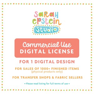 Commercial Use License for 1 x Digital File Listing - 1000+ end product units