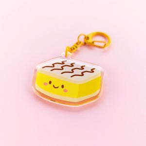 Vanilla Scheibe Acryl Schlüsselbund | Helles und buntes Kawaii Australiana