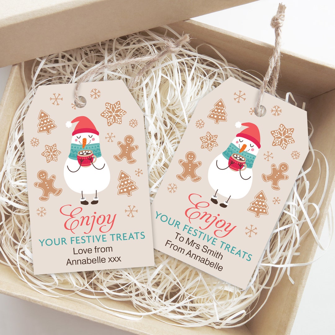 Christmas Baking Gift Tags Printable, Editable Personalized Tags ...