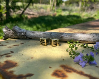 Natural made copper dice