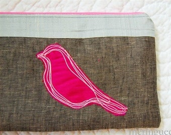 Scribbled Bird Applique & Stitched - Dessins de broderie à la machine