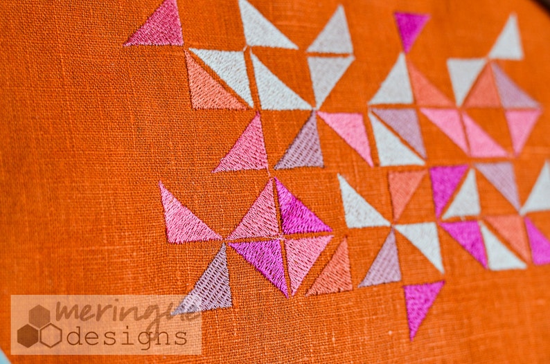 Triangles Scattered Machine Embroidery Designs image 2