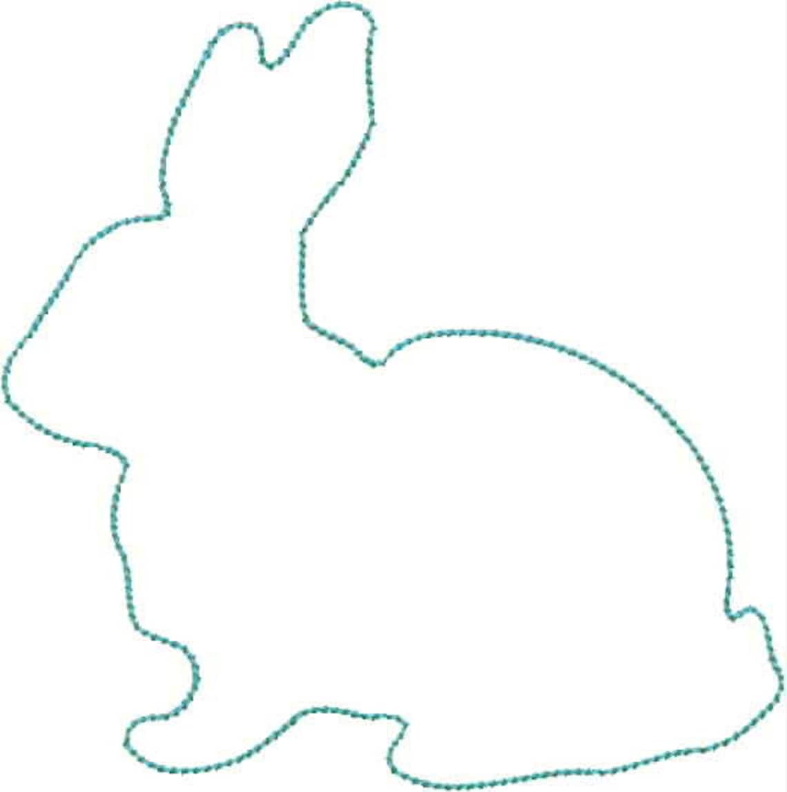 Bunny Rabbit Applique & Redwork Machine Embroidery Designs | Etsy