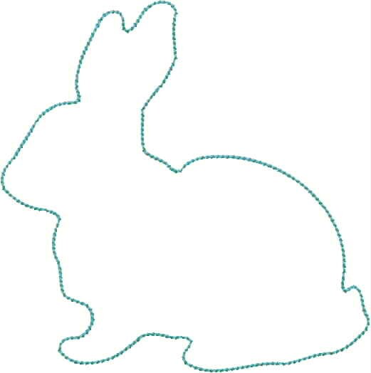 Bunny Rabbit Applique & Redwork Machine Embroidery Designs | Etsy