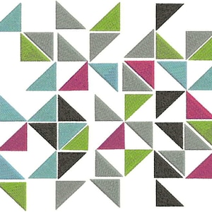 Triangles Scattered Machine Embroidery Designs image 5