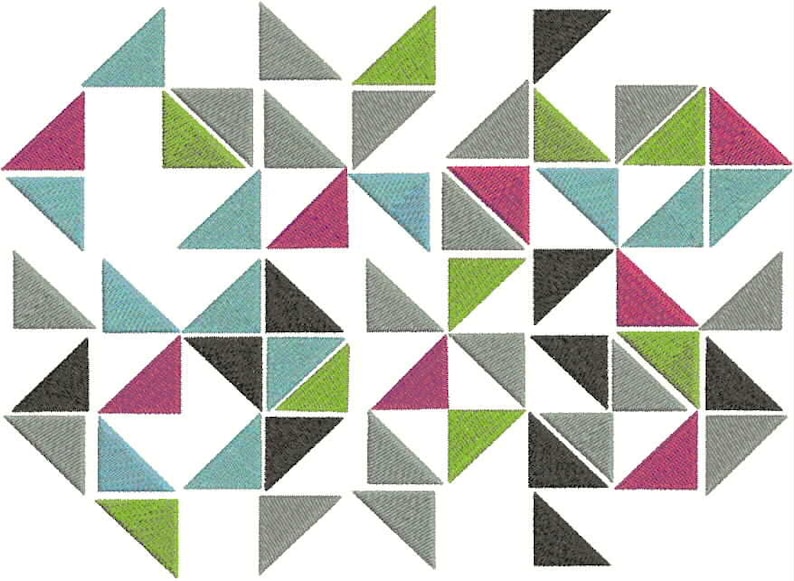 Triangles Scattered Machine Embroidery Designs image 5