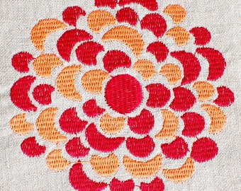 Dahlia - motifs de broderie machine, motif électronique à broder vous-même