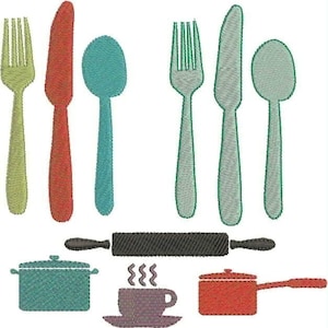 Kitchen Items Machine Embroidery Designs image 1