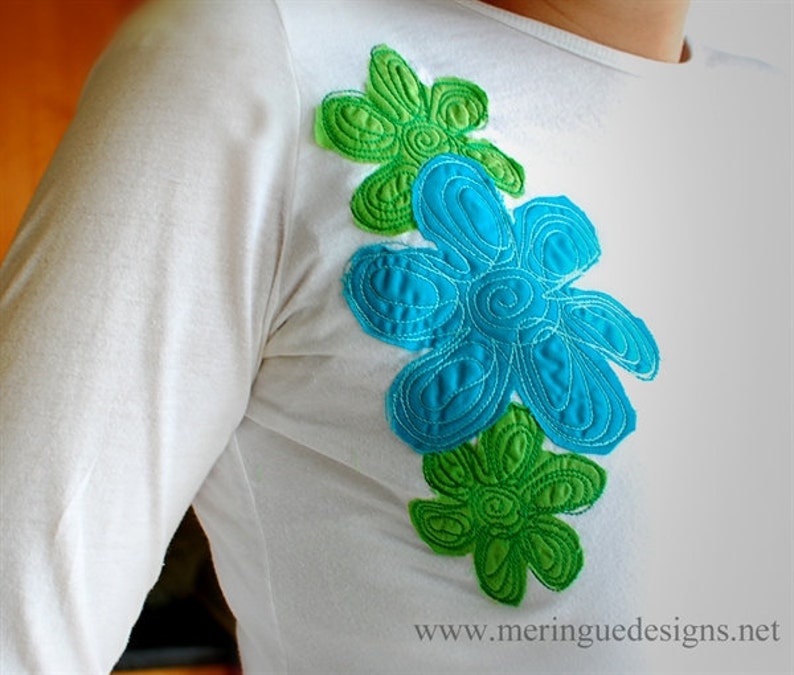 Scribbled daisy machine embroidery designs  etsy