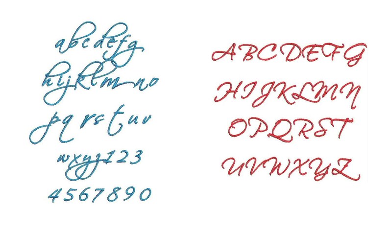Scriptina Alphabet Letters - Embroidery Machine Designs - Etsy