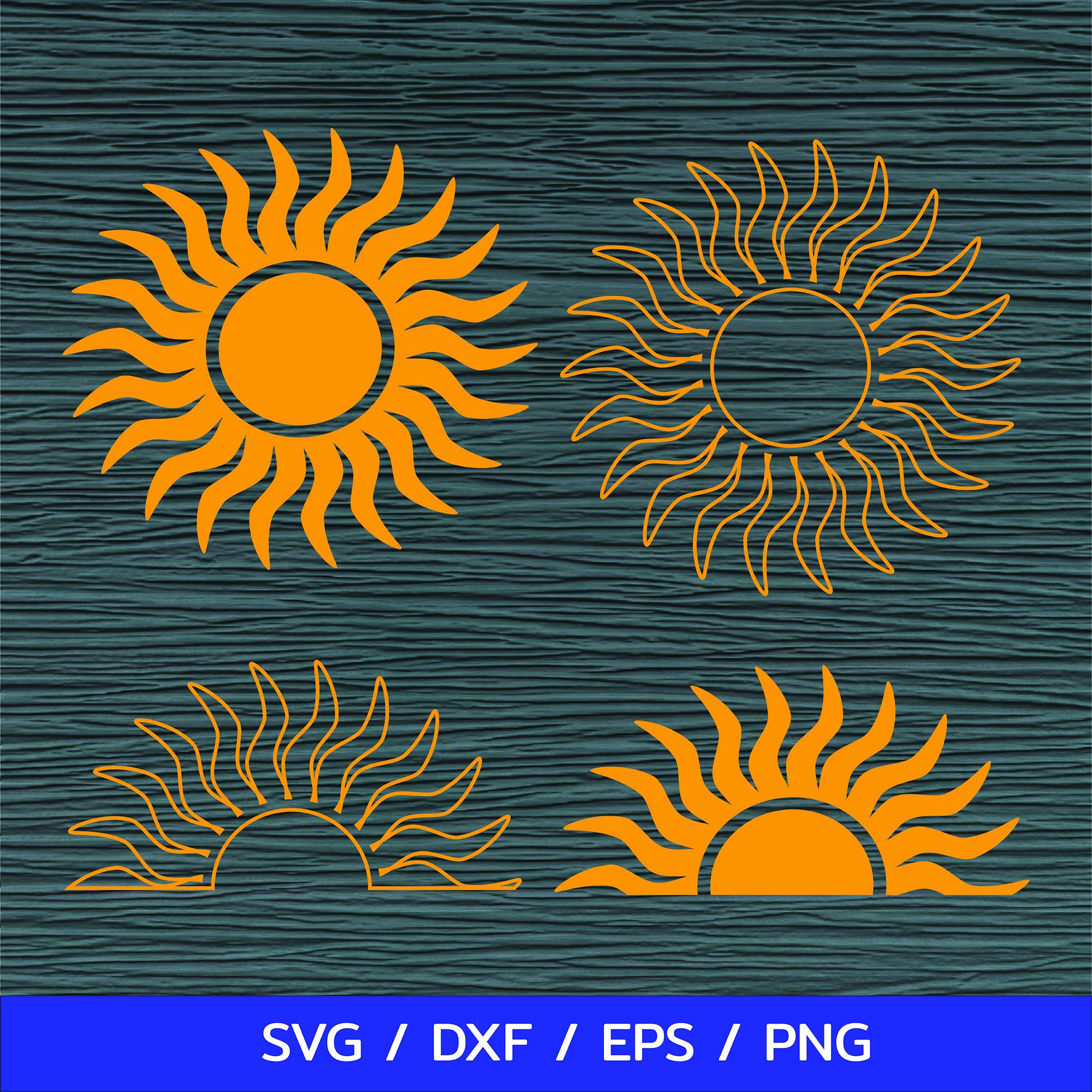 Sun Ri Svg Sun SVG, Sun Vector, Sun Cut File, Sunrise Clipart, Sunrise Svg ...
