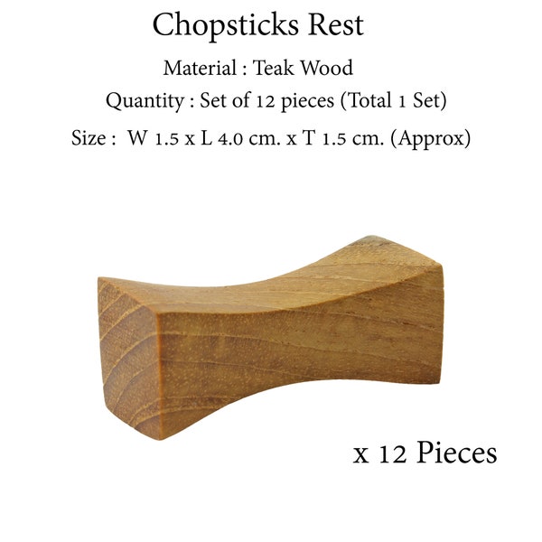 Value Pack of Handcrafted Wooden Chopstick Rest Set - Rustic Kitchen Décor (C-009)