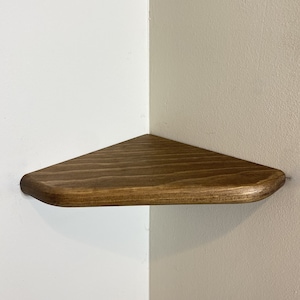 Pentagonal Radius Corner Shelves, Rounded Edge Rustic Floating Shelf, Unique  Wall  Wooden Craft, Bedside  Shelf, Nightstand  Corner Shelves