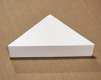 Mensola angolare in legno bianco, installazione rapida, arredamento minimalista, DreamShelves