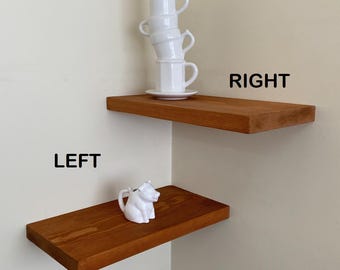Estante flotante de madera para esquina, decoración minimalista para el hogar, DreamShelves