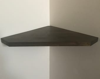 Estante flotante de esquina de pino, almacenamiento de pared, DreamShelves